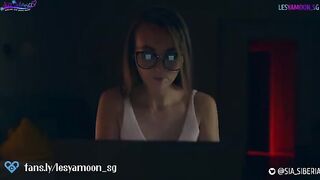 Petite Lesya Moon gets strapped by Sia Siberia in Halloween story