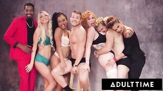 A sexy Christmas orgy with gorgeous sluts Lauren Phillips, Kira Noir, Kenna James, and April Olsen
