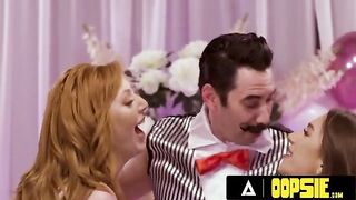 Lauren Phillips and April Olsen play a naughty game with Tommy Pistol in this steamy scene