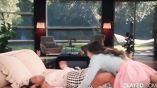 Naughty Lulu teaches her bestie Jennie how to relax and have fun