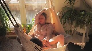 Amateur couple has a sensual sex on a sunny day