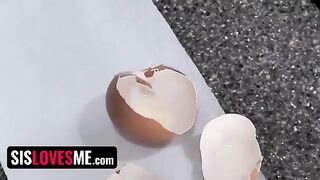 Curvy step sister Dana Wolf got banged in the kitchen