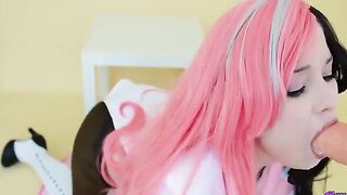 Neopolitan RWBY gets her pussy railed after sucking a cock