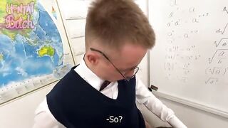 The hottest teacher is fucking with her students in a steamy threesome