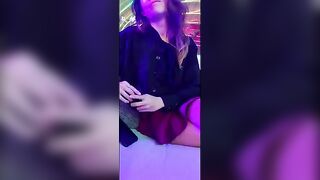 A girl is fucking with a guy and she came to cum