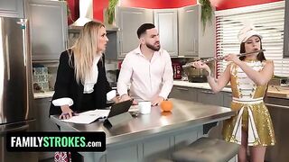 Josie Tucker’s big juicy tits get covered in stepdaddy’s jizz