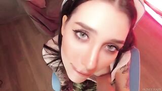 A young gamer girl cheats on her BF with her stepbro