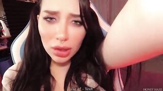 A young gamer girl cheats on her BF with her stepbro