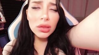 A young gamer girl cheats on her BF with her stepbro