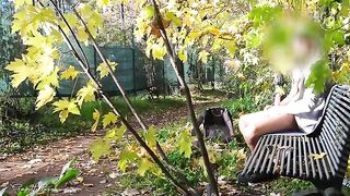 Stranger MILF in the park gets her tits smashed by my dick