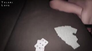 He fucked my tits and mouth after playing cards for money