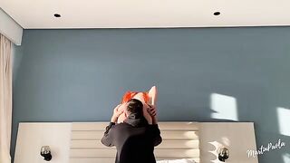 The guy heavily fucked his girlfriend in her sweet pussy