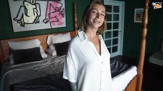 Blonde cougar fucked in the hotel room by horny Toymaster
