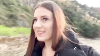 Girl fucks with a guy on the beach and his friends spotted them