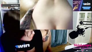 A cute streamer girl skinloverss got fucked during a donation stream by me