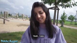 A young Italian college girl agreed to get fucked outdoors for cash