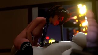 Aunt Cass gets fucked by Baymax in an intense scene