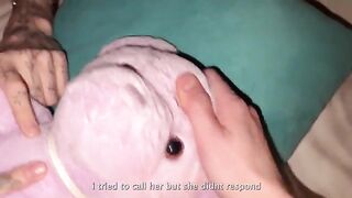 A young girl has sex with a guy with a big dick