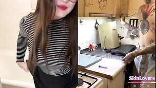 The mood of a student was lifted with hard sex