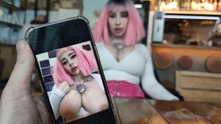 A bad slut gets tired of waiting for an order in the restaurant and has sex with me