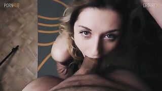 Skinny fitness girl got her pussy filled with cum and received a facial