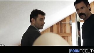Babe Lily Love fucked by two cocks in an intense hardcore scene