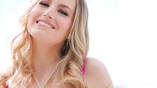 Scarlett Sage, the stunning blonde from Richmond, Virginia, seduces with her captivating charm in this steamy scene