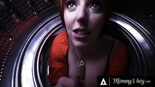 Lauren Phillips, stepsis, and stepbro get wild in a washing machine