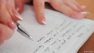 The teacher got a squirt from a naughty student during Spanish lesson