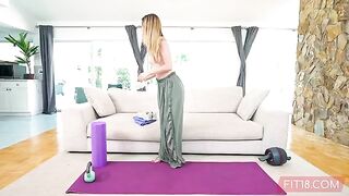 Flexible and petite teen Molly Little gets creampied in POV by Fit18