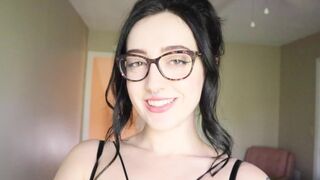 The girl is reading a funny book and she doesn’t want to cum