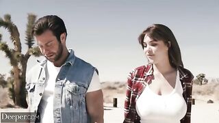 A couple has a steamy encounter on the car hood while the boyfriend is away
