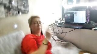 Sexual love in adulthood! Sex on camera and POV from a female face! Funny games with mature clit!