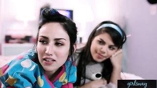 Retro sleepover with Gina Valentina and Gianna Dior’s intense passion