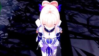 Kokomi's first anal experience with a group of guys in Genshin Impact