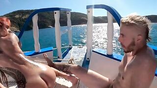 A couple has sex right in the boat and someone could see them