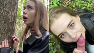 Public fucking with a daring young woman in the forest, featuring Californiababe