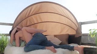 A loving couple in their 30s have their intimate moments captured