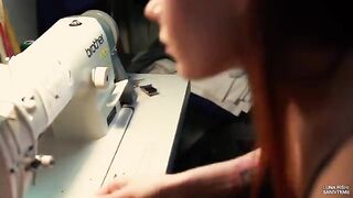 Stop sewing, let's enjoy some intimate fun with a hot redhead