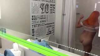 A hot girl has sex with her tied up coworker in a hotel