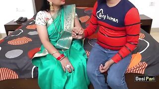 Hindi audio with Desi Pari's shaved pussy being fucked by a tuition teacher
