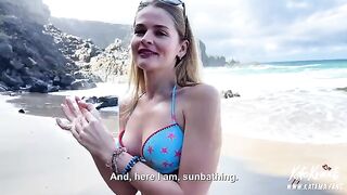 Beach sex with sexy girl and her luxury ass