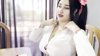 A hot girl is trying to pass the math subject with her teacher