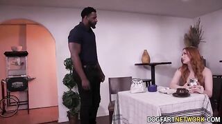 Redhead hottie Madison Morgan gets her pussy hammered