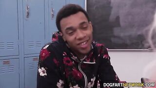 Cute blonde Heather Honey gets her asshole gapped by two huge black cocks