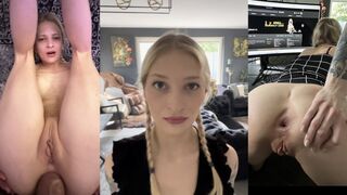 Young teenage slut in anal sex with a guy who loves to fuck hard