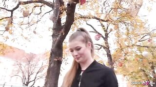 I pickup petite teen Olivia Sparkle (18) for casting fun