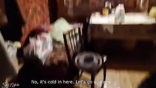 A pick-up guy fucked a whore in an abandoned house with dirty talk