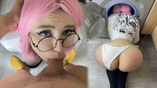 My stupid stepsister got stuck in the washing machine and I fucked her