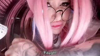 My stupid stepsister got stuck in the washing machine and I fucked her